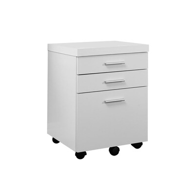 Monarch Specialties White 3 Drawer File Cabinet At Lowes Com