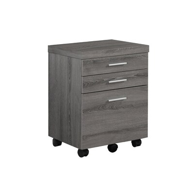 Monarch Specialties Dark Taupe 3 Drawer File Cabinet At Lowes Com