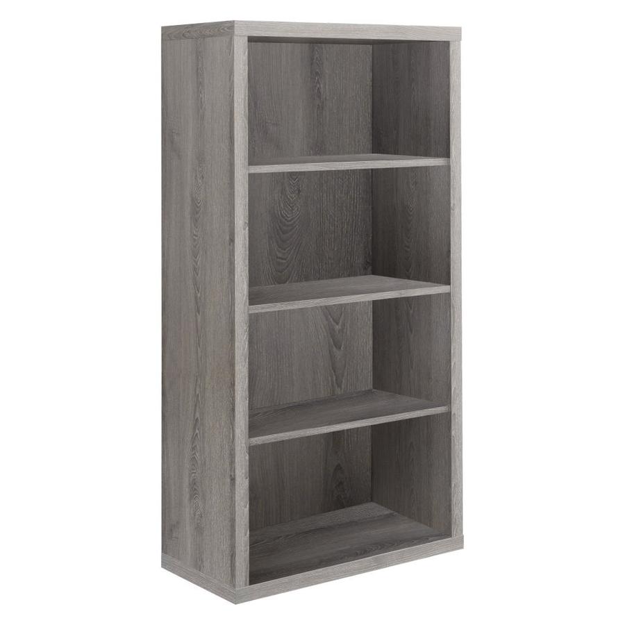 Monarch Specialties Dark Taupe 3-Shelf Bookcase at Lowes.com