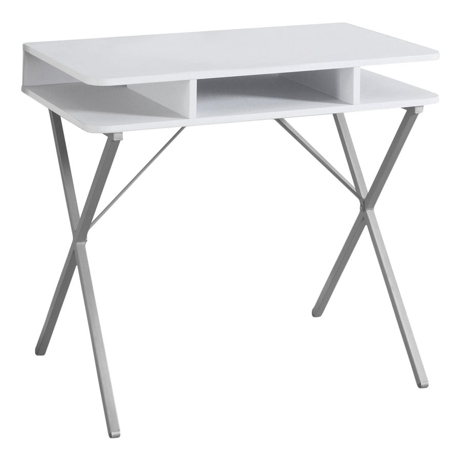 Monarch Specialties Modern Contemporary White Writing Desk At