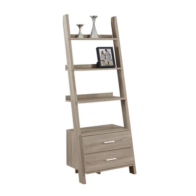 Monarch Specialties Dark Taupe 4 Shelf Ladder Bookcase At Lowes Com