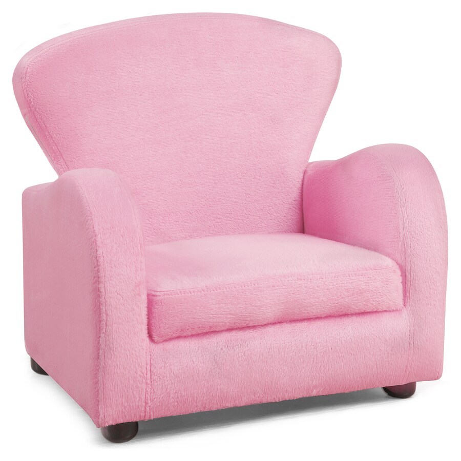 Monarch Specialties 20-in Pink Upholstered Kids Accent Chair in the