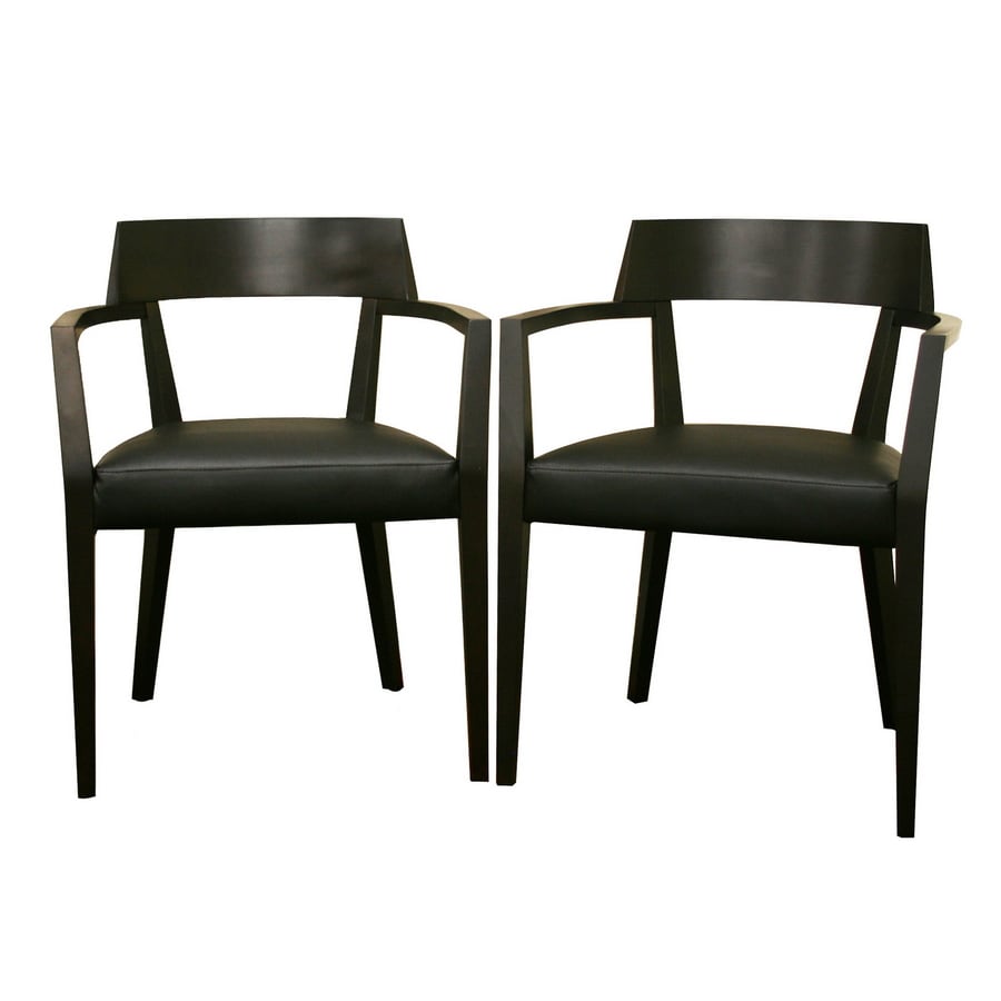 Baxton Studio Set Of 2 Contemporary Synthetic Side Chair Wood Frame   878445000882 