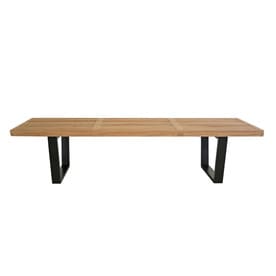 Baxton Studio Nelson Industrial Style Natural Wooden Bench-Natural