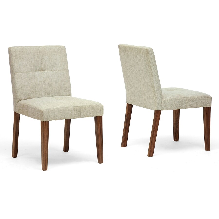 Baxton Studio GLEN-CHR Set of 2 Baxton Cream Side Chairs