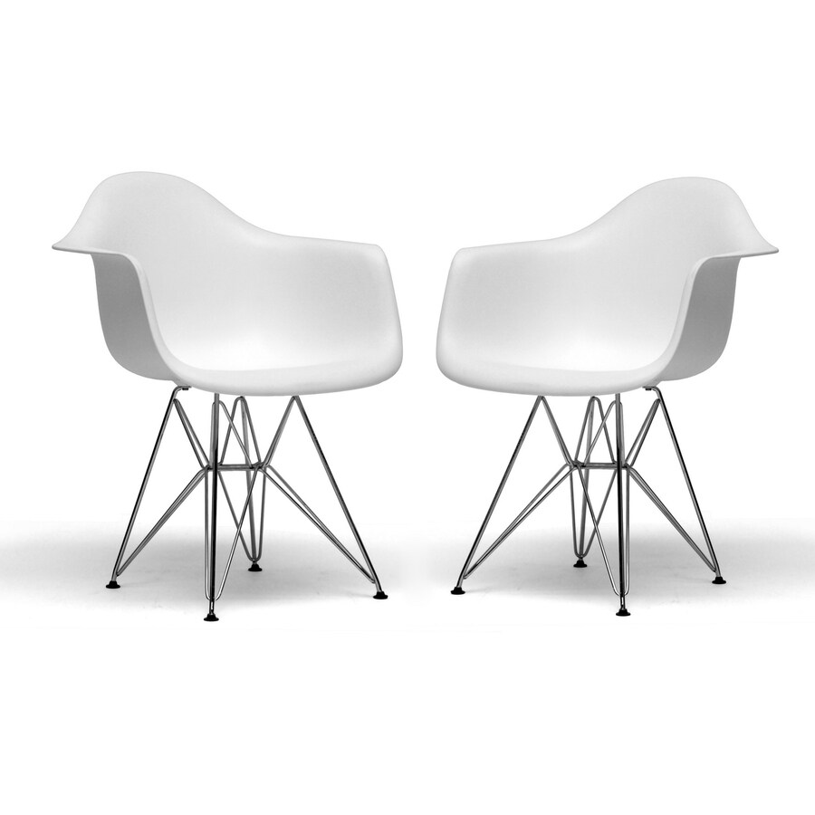 Baxton Studio Dario White Molded Plastic Chair Set Of 2 At Baxton Studio Dario White Molded Plastic Chair Set Of 2