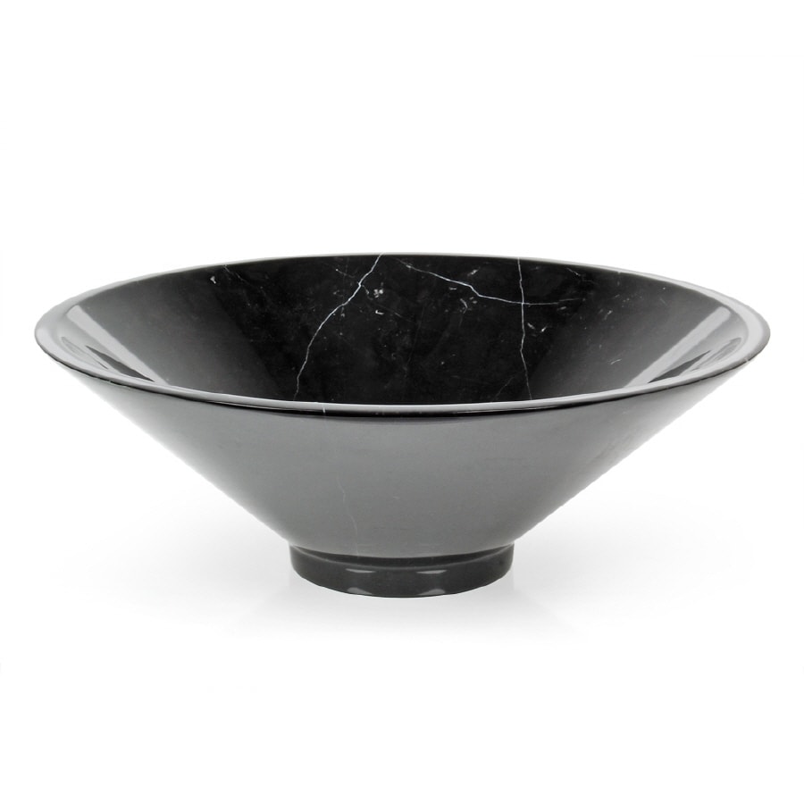 Shop DVontz Black Marble Vessel Bathroom Sink at Lowes.com