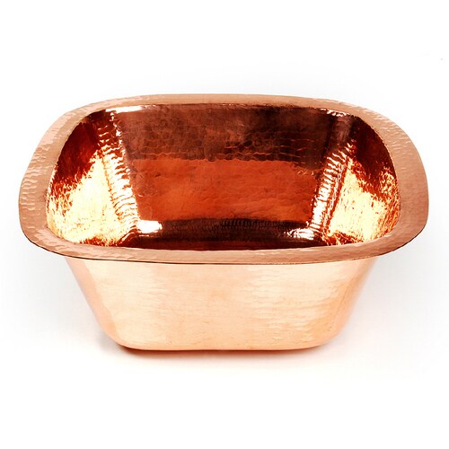 D'Vontz Copper Sinks 15in L x 15in W Shiny Copper Undermount