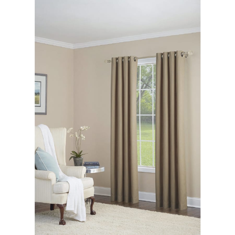 Allen Roth Whinfell 84 In Camel Faux Linen Light Filtering