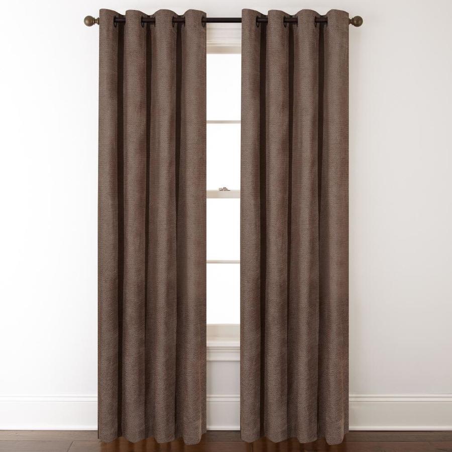 Allen Roth Silcroft 95 In Chocolate Chenille Light Filtering