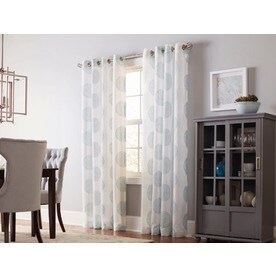 allen + roth Cressmar 84-in Mineral Polyester Sheer Single Curtain Panel