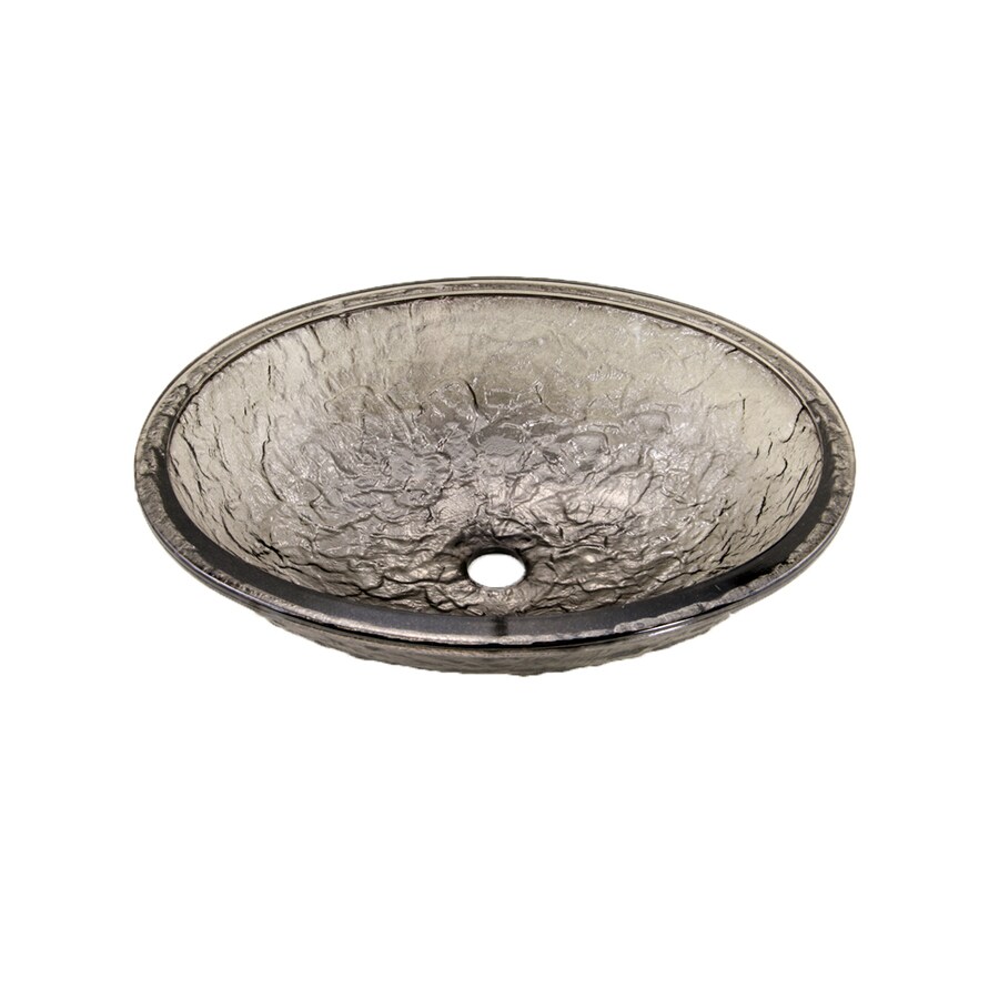 Black Nickel Glass Undermount Oval Bathroom Sink