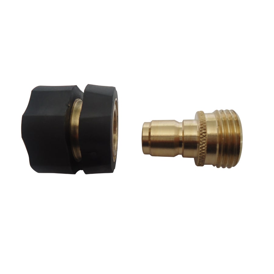 Blue Hawk Brass Quick Disconnect Garden Hose Adapter Set At Lowes Com