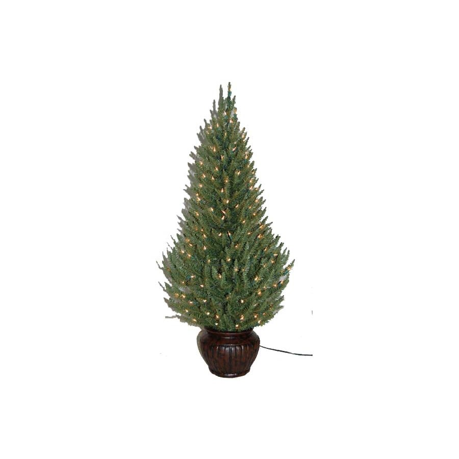 Holiday Living 4 Ft Indoor Outdoor Spruce Pre Lit Decorative