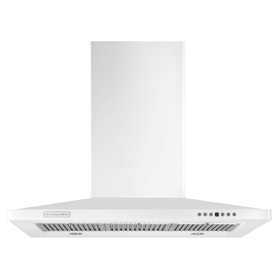 KitchenAidÂ® 36Inch Island Canopy Hood (Color White) at