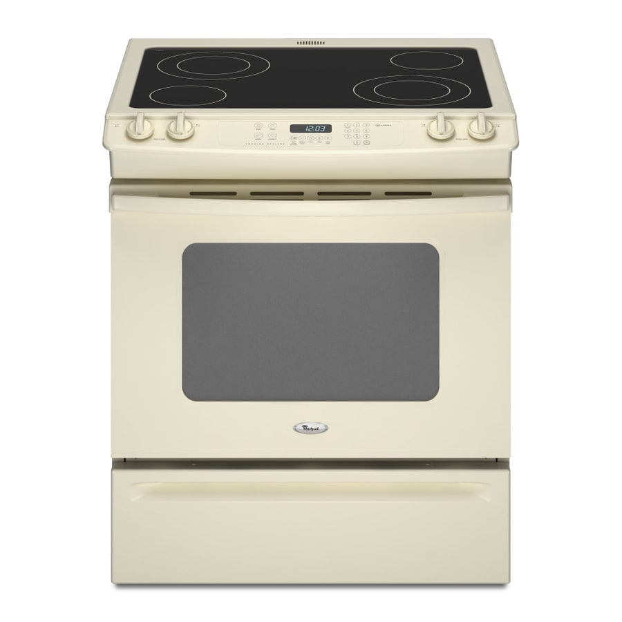 Whirlpool 30 Inch Smooth Surface Slide In Electric Range Color Bisque