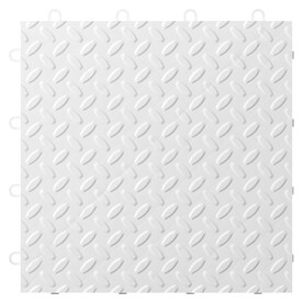 UPC 883049134017 product image for Gladiator 12-in x 12-in White Tread Plate Garage Flooring Tile | upcitemdb.com