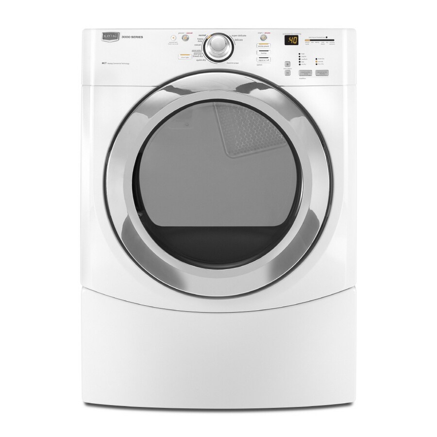 Maytag 7.2cu ft Stackable Electric Dryer (White) at