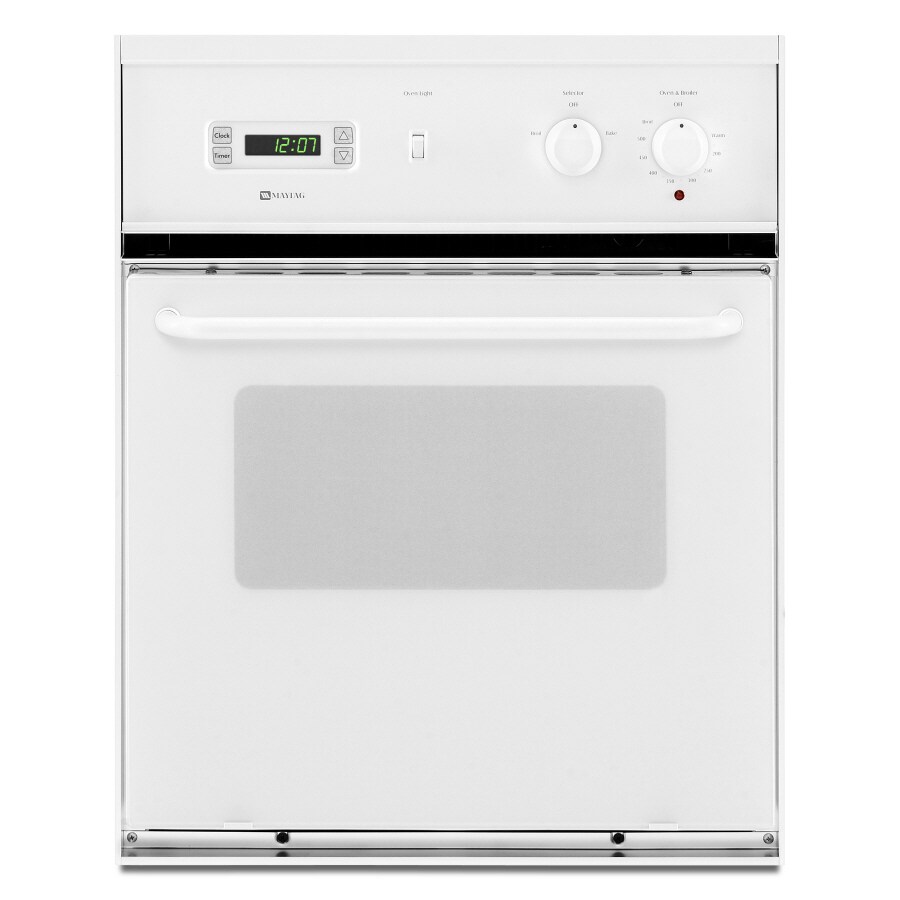 KitchenAid 24-Inch Single Electric Wall Oven (Color: White) in the Single Electric  Wall Ovens department at