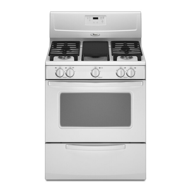 Whirlpool 30-Inch 5-Burner Freestanding Gas Range (Color: White) in the ...