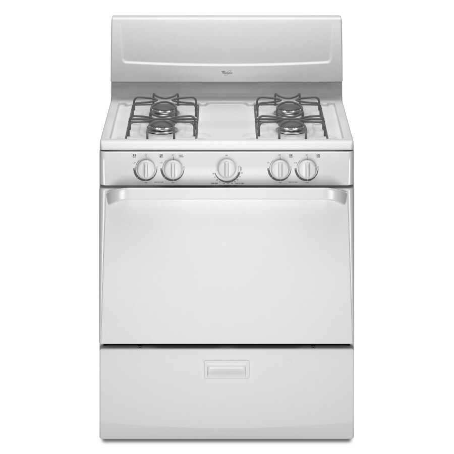 Whirlpool 4 Burners 4 4 Cu Ft Manual Clean Gas Range White