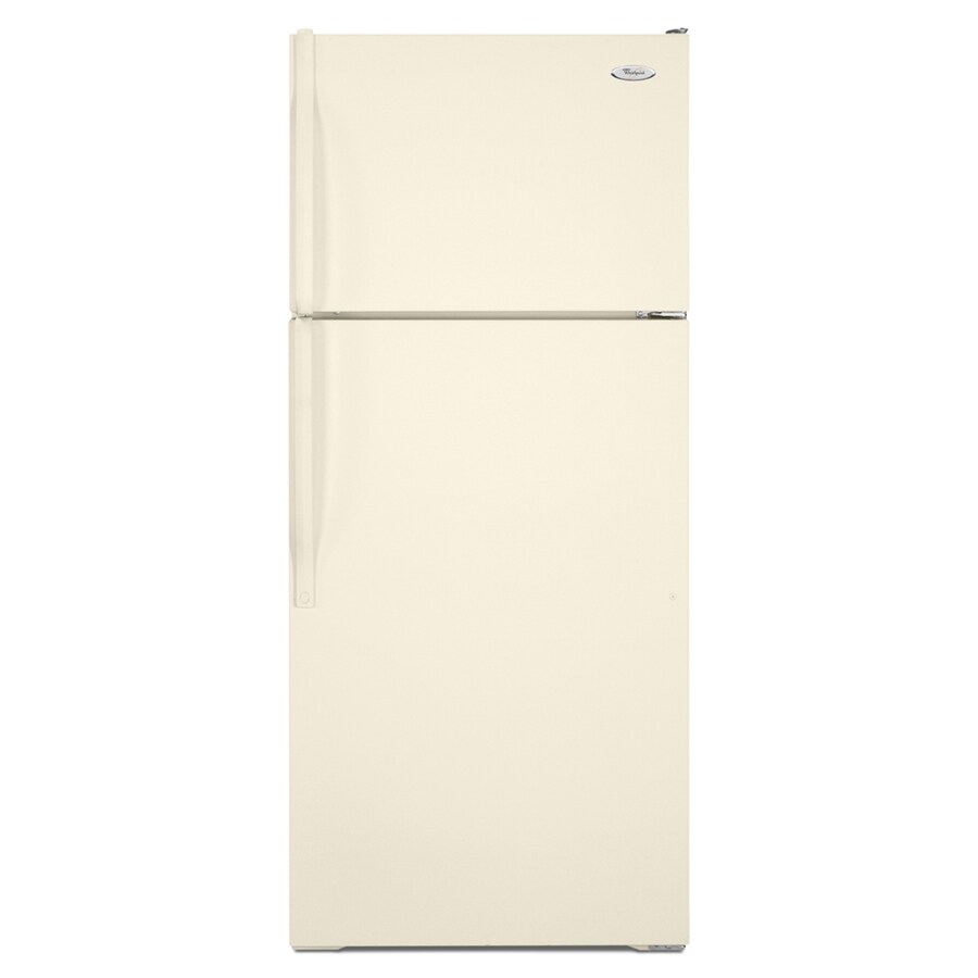 Whirlpool 17 6 cu ft top freezer refrigerator color bisque at