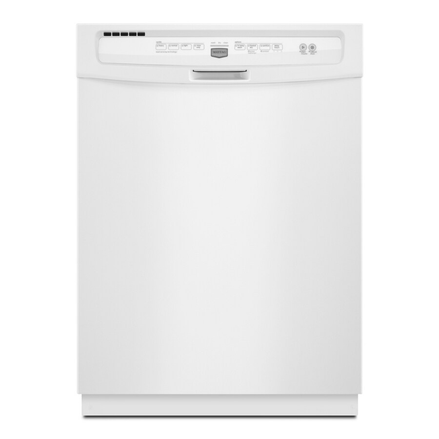 Maytag 59-Decibel Hard Food Disposer Built-in Dishwasher (White ...