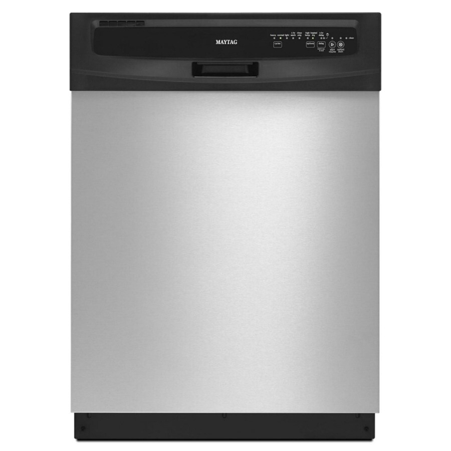 Shop Maytag 23.875-Inch Built-In Dishwasher (Color: Stainless Steel) at ...
