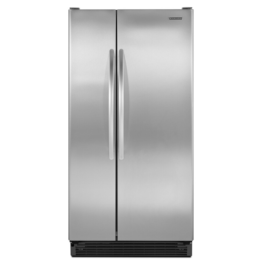 KitchenAid Architect II 25 cu ft Side-by-Side Refrigerator (Stainless Lowes Side By Side Stainless Steel Refrigerator