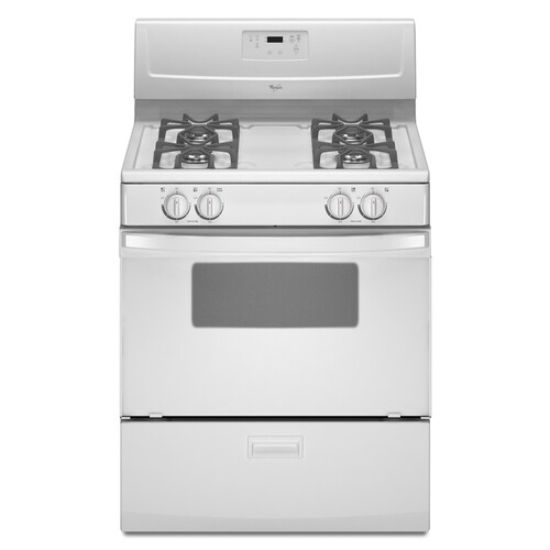 Whirlpool 30Inch 4Burner Freestanding Gas Range (Color White) in the