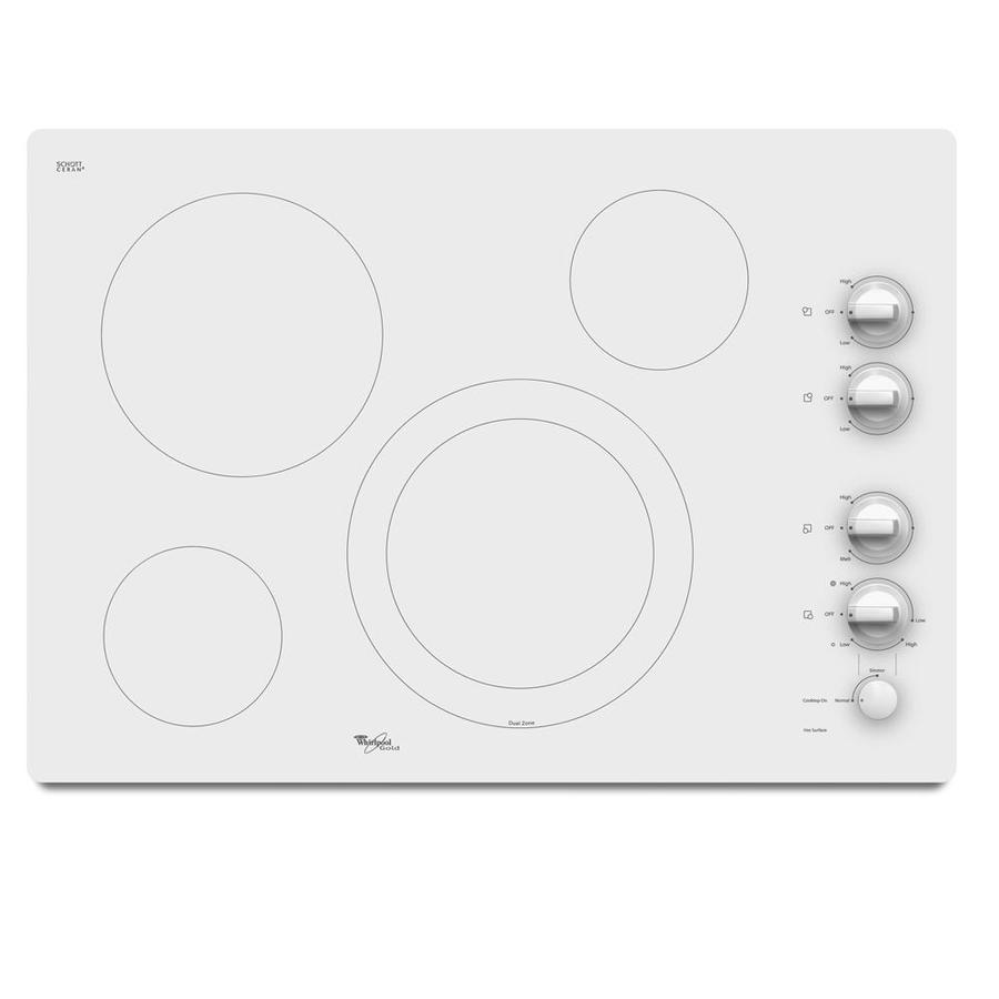 Whirlpool Gold Smooth Surface Electric Cooktop (White) 30in
