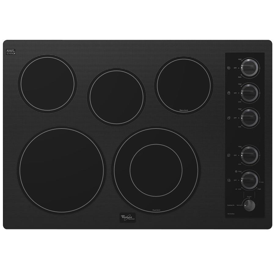 Whirlpool Gold 30-in 5 Elements Smooth Surface (Radiant) Black Electric  Cooktop at