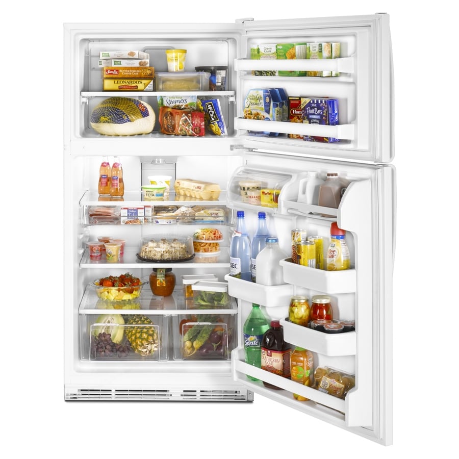Whirlpool 20.6-cu ft Top-Freezer Refrigerator (White) in the Top ...