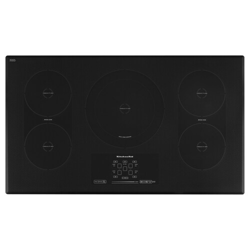 Kitchenaid 36 In 5 Element Black Induction Cooktop Common 36