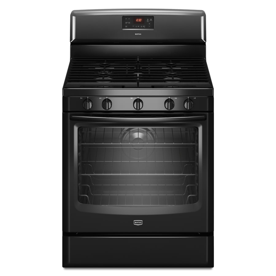 Maytag 30in 5.8cu ft Selfcleaning Gas Range (Black) at