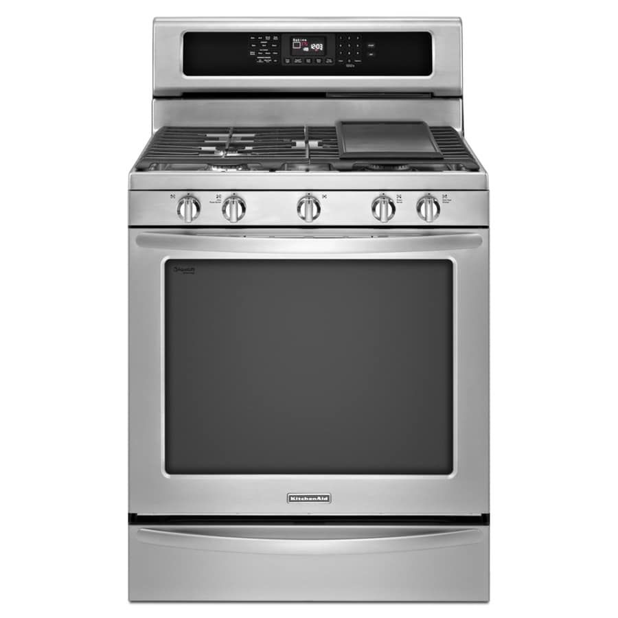 Kitchenaid Architect Ii 5 Burner Freestanding 58 Cu Self Cleaning Convection Gas Range 