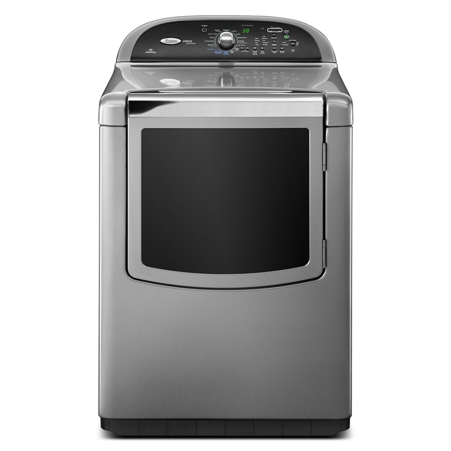 Whirlpool Cabrio; Platinum 7.6cu ft Reversible Side Swing Door Steam Cycle Gas Dryer (Chrome