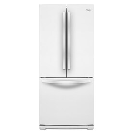 Whirlpool Refrigerators Freezers And Ice Makers At Lowes Whirlpool 19 7 Cu Ft French Door Refrigerator With Ice Maker White