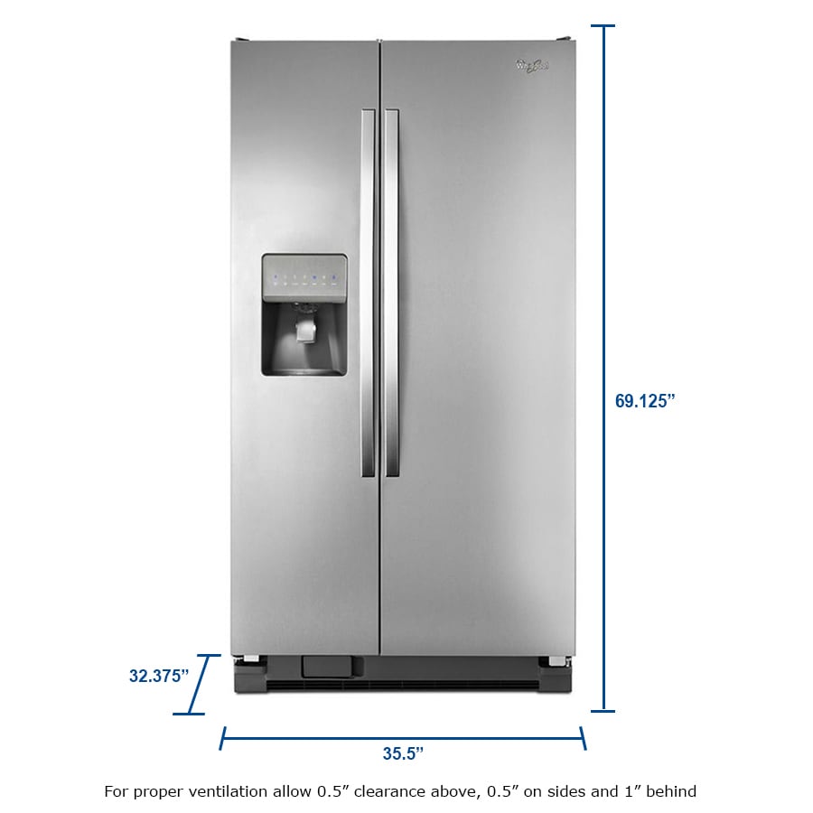 refrigerator width 35.5