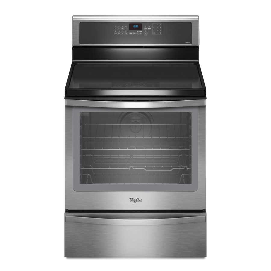 Stainless Steel Electric Induction Range whirlpool 6 2 cu ft self cleaning freestanding induction range stainless steel common 30 in actual 29 875 in