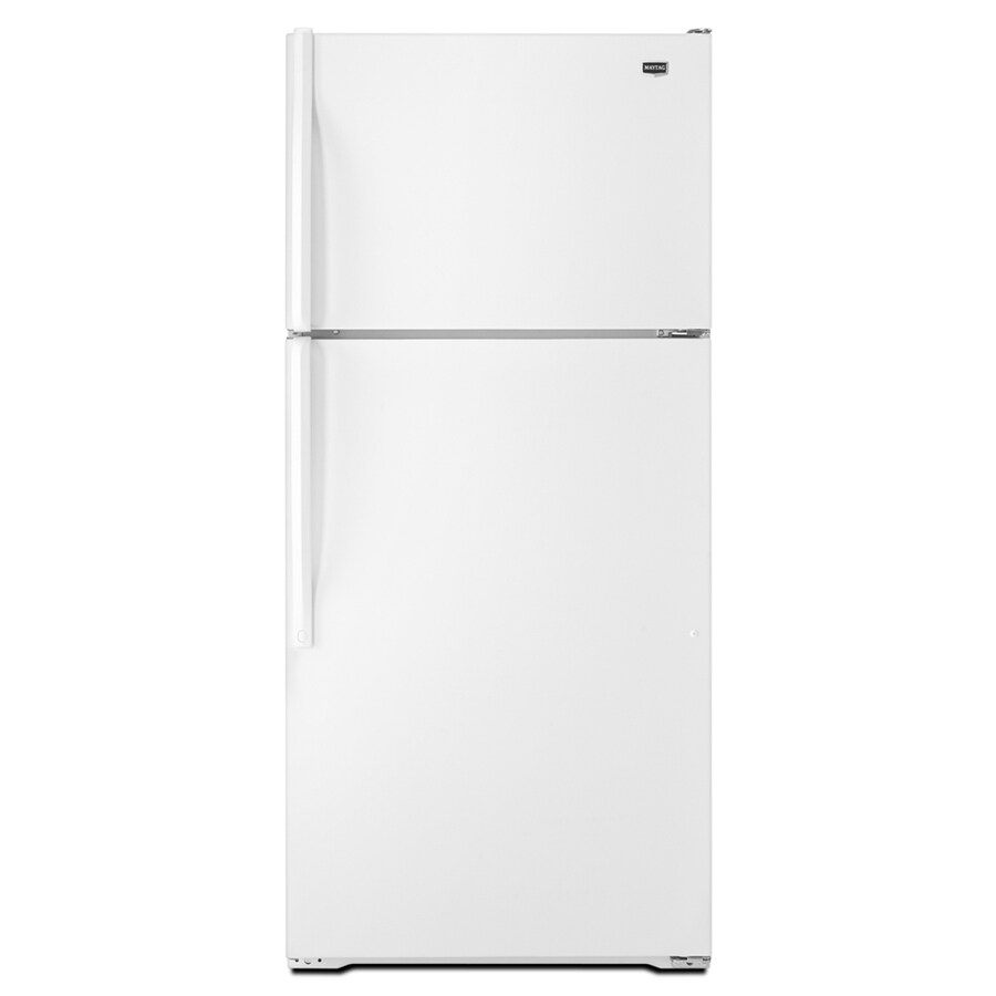 Maytag 14.4-cu ft Top-Freezer Refrigerator (White) at Lowes.com