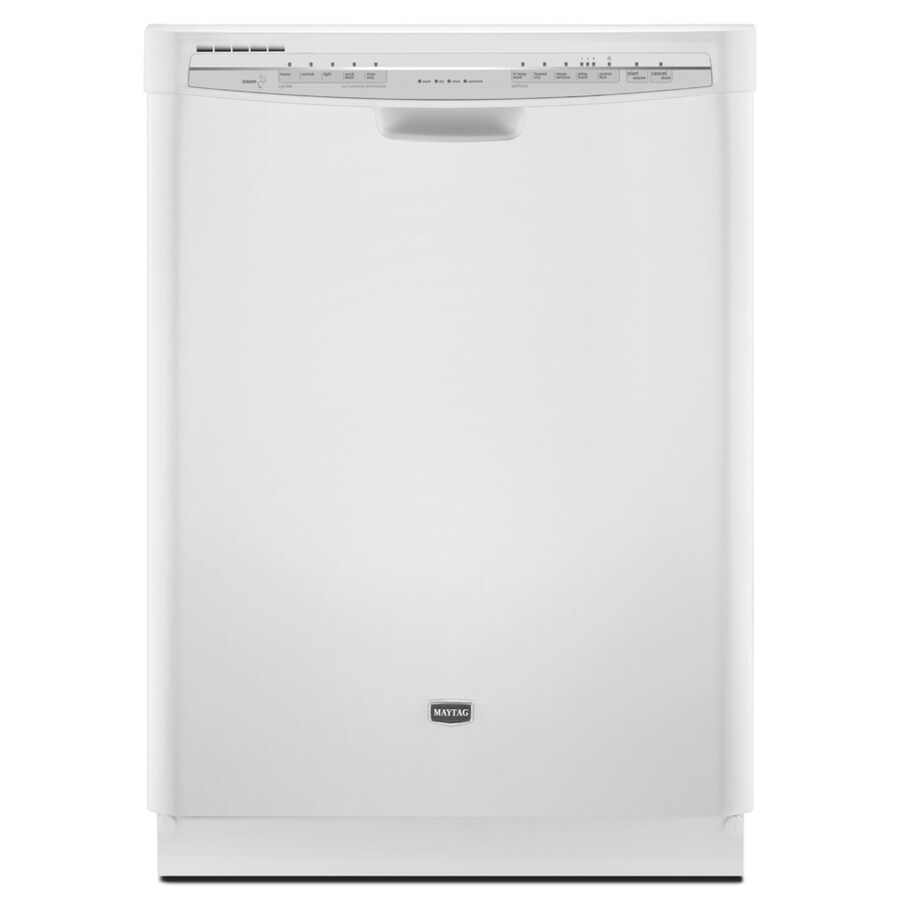 Maytag JetClean 57-Decibel Front Control 24-in Built-In Dishwasher ...