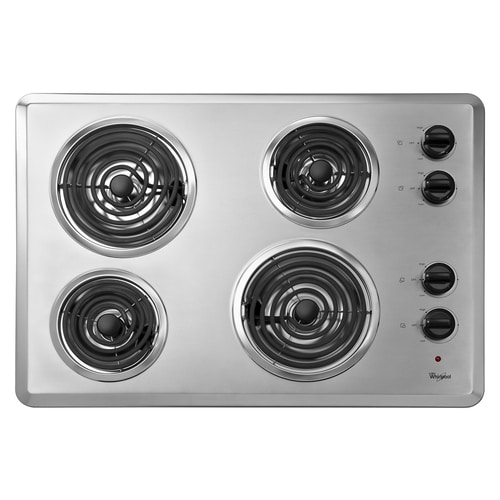 Whirlpool 30 In 4 Elements Coil Stainless Steel Electric Cooktop