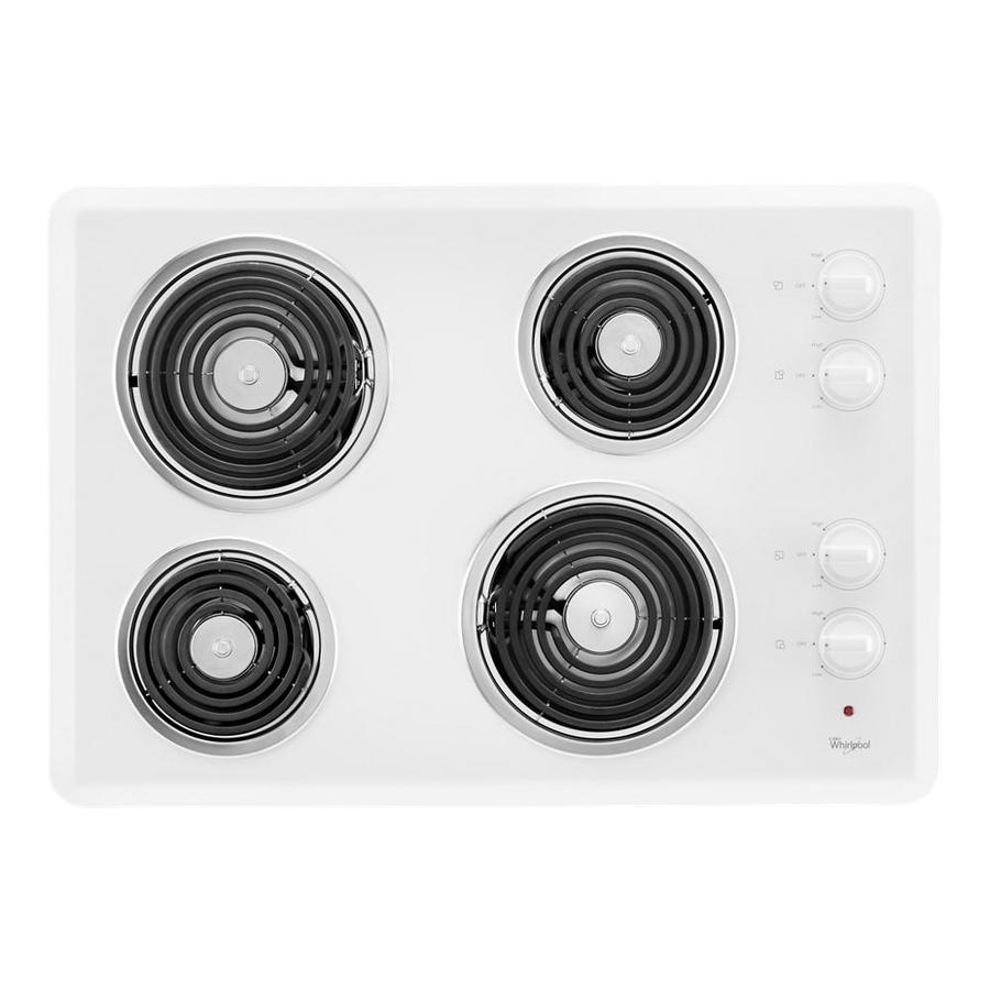 Whirlpool 30 Inch Element Coil White Electric Cooktop Common 30