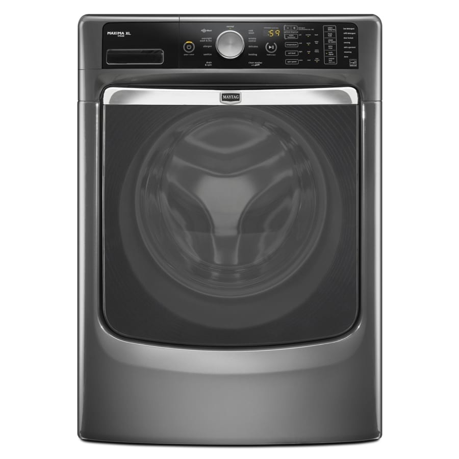 Maytag Maxima Xl 4 3 Cu Ft High Efficiency Front Load Washer With Steam Cycle Granite Energy