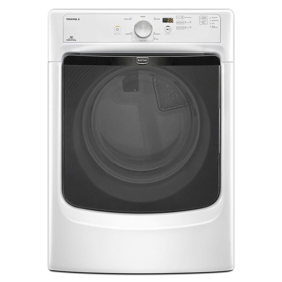 Maytag MGD3000BW Reversible Side Swing Door Stackable Gas Dryer (White)