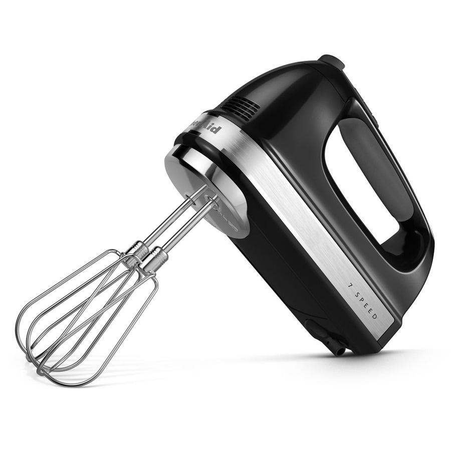 Kalorik Black Rechargeable Cordless Hand Mixer with 5 Speeds, Wire