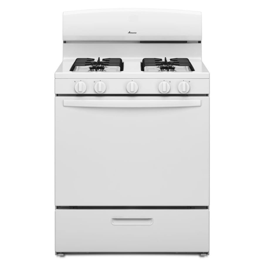 Amana 4 Burners 5 1 Cu Ft Freestanding Gas Range White Common