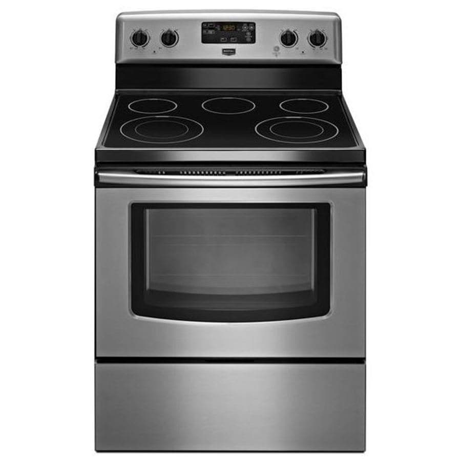 Maytag 30-in Smooth Surface Freestanding 5-Element 5.3 Cu Ft Electric ...