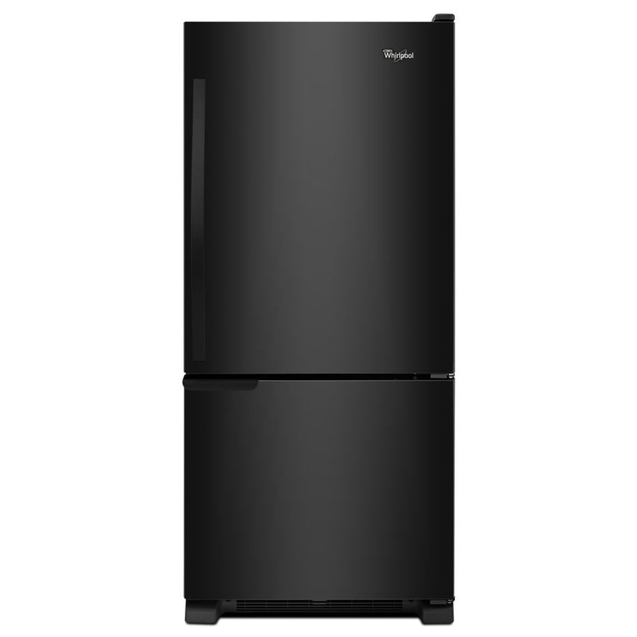 Whirlpool 18.7-cu ft Bottom-Freezer Refrigerator (Black) ENERGY STAR at Lowes.com